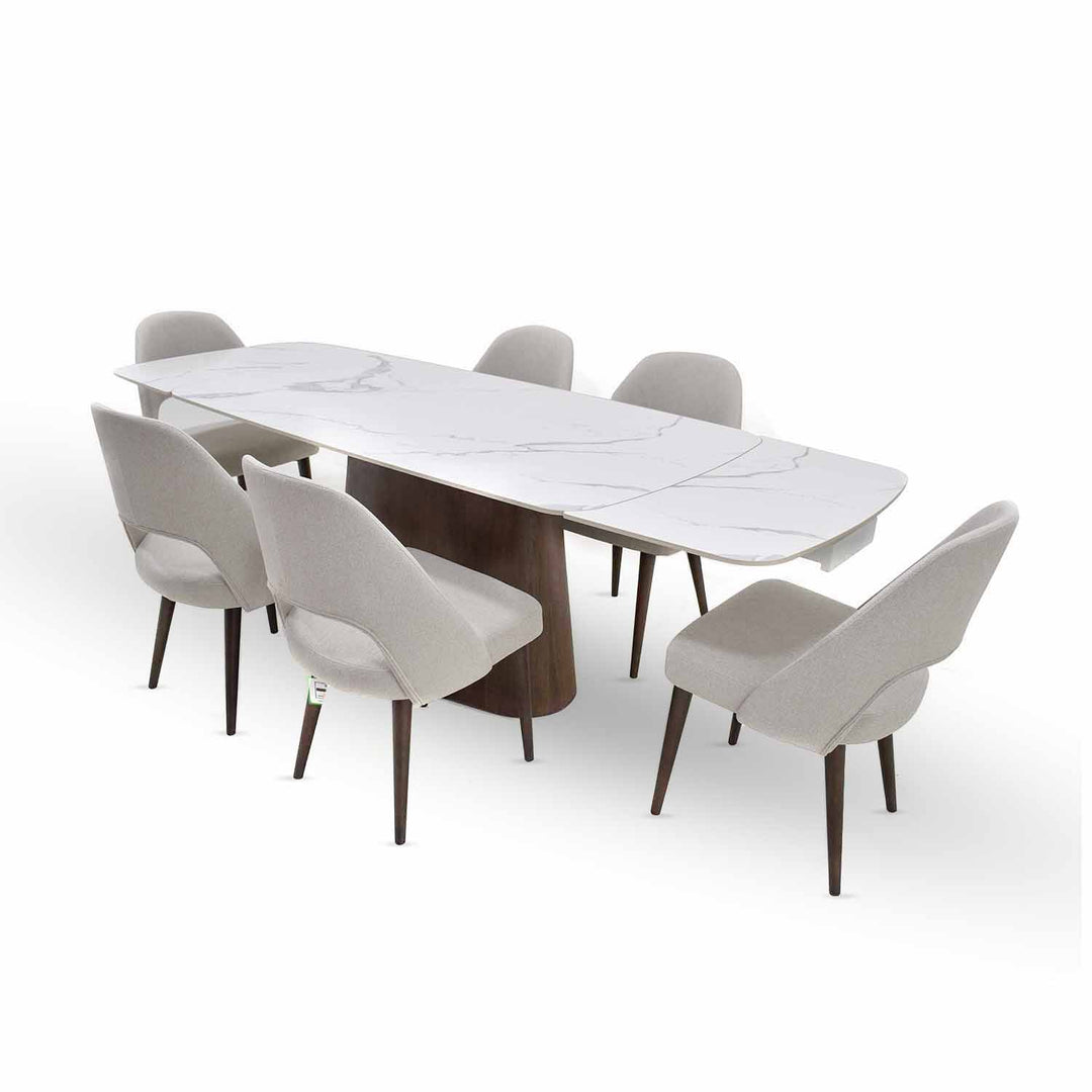 Bonaldo Extending Dining Table & Mortiz Dining Chair Set