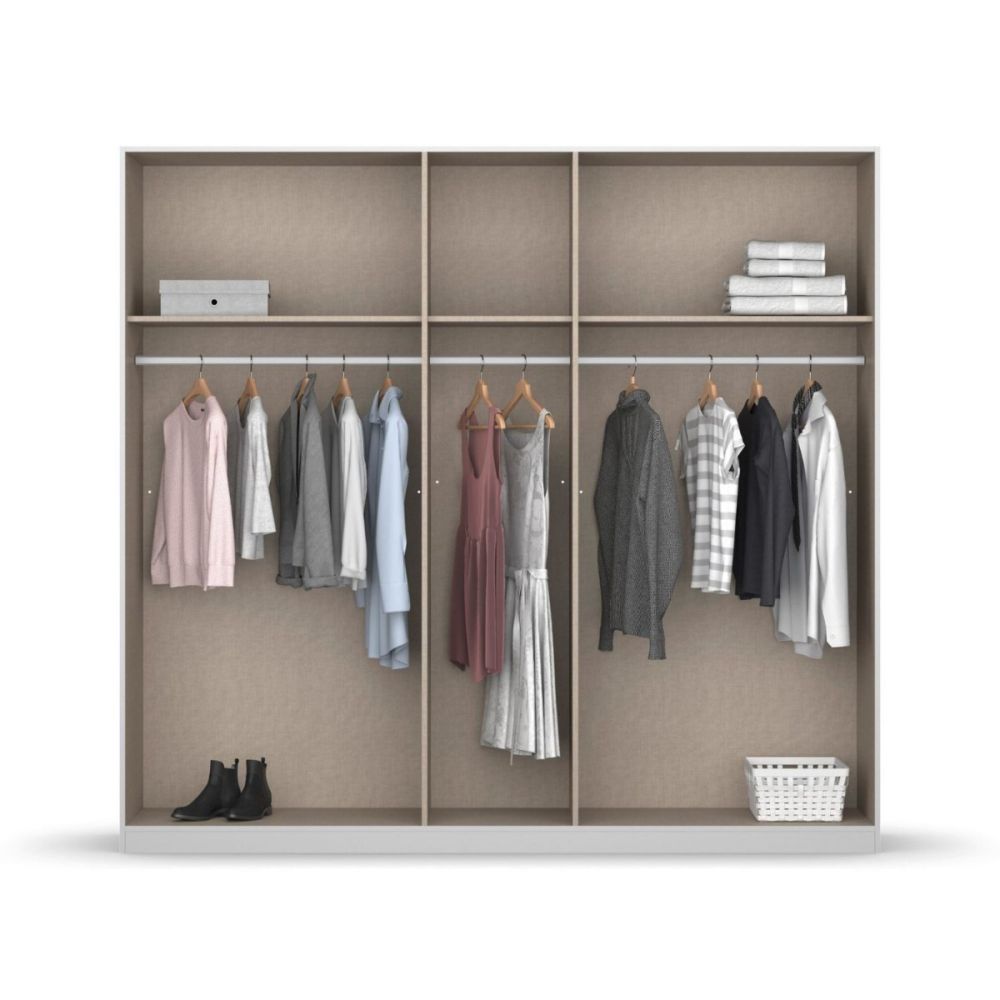 Rauch Monostar Silk Grey 5 Door Hinged Wardrobe W226CM