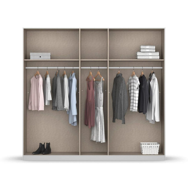 Rauch Monostar White 5 Door Hinged Wardrobe W226CM