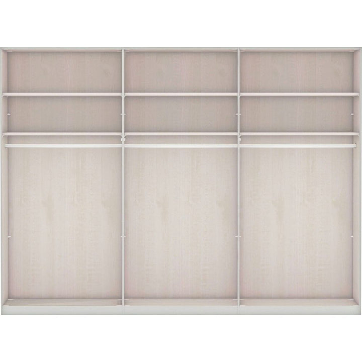 Wiemann Berlin Graphite Glass & Mirror Front Hinged Door Wardrobe