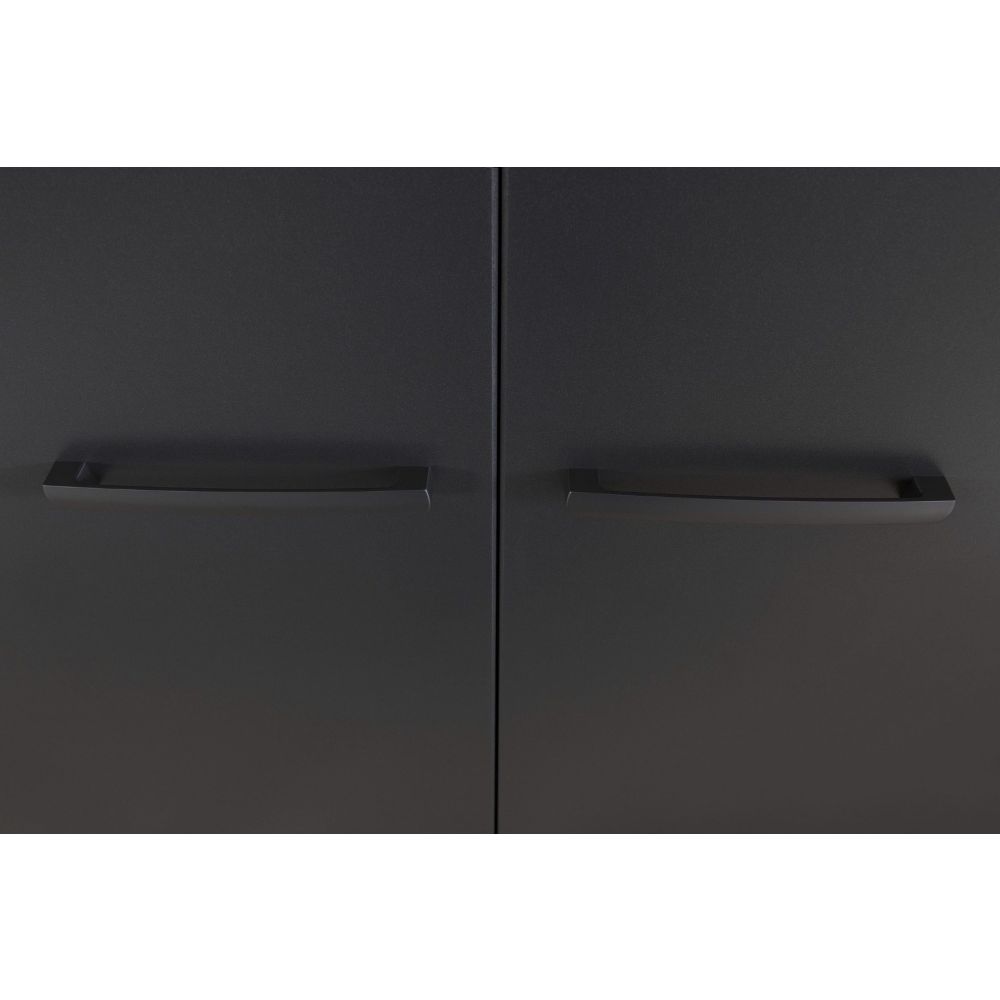 Rauch Modi Metallic Grey and Mirror Front 4 Door Hinged Wardrobe