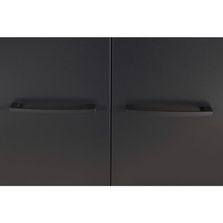 Rauch Modi Metallic Grey and Mirror Front 4 Door Hinged Wardrobe