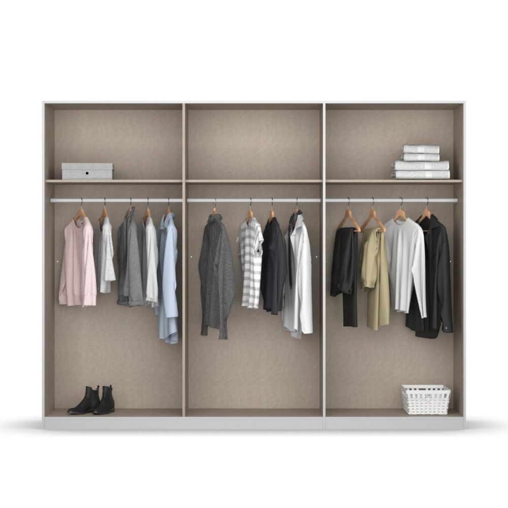 Rauch Monostar Metallic Grey 6 Door Hinged Wardrobe W271CM
