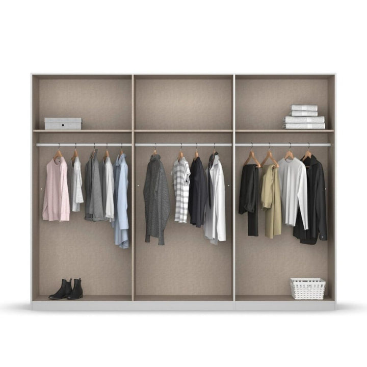 Rauch Monostar Silk Grey 6 Door Hinged Wardrobe W271CM