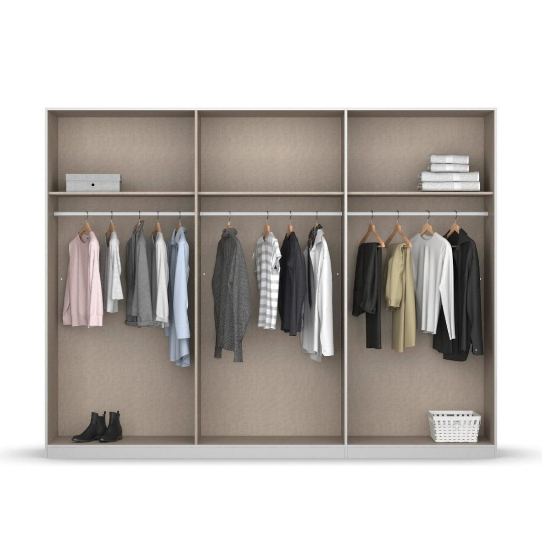 Rauch Monostar White 6 Door Hinged Wardrobe W271CM