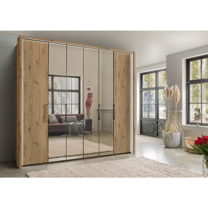 Wiemann Monaco 1000 Wardrobe With 6 Hinged & Mirror Doors