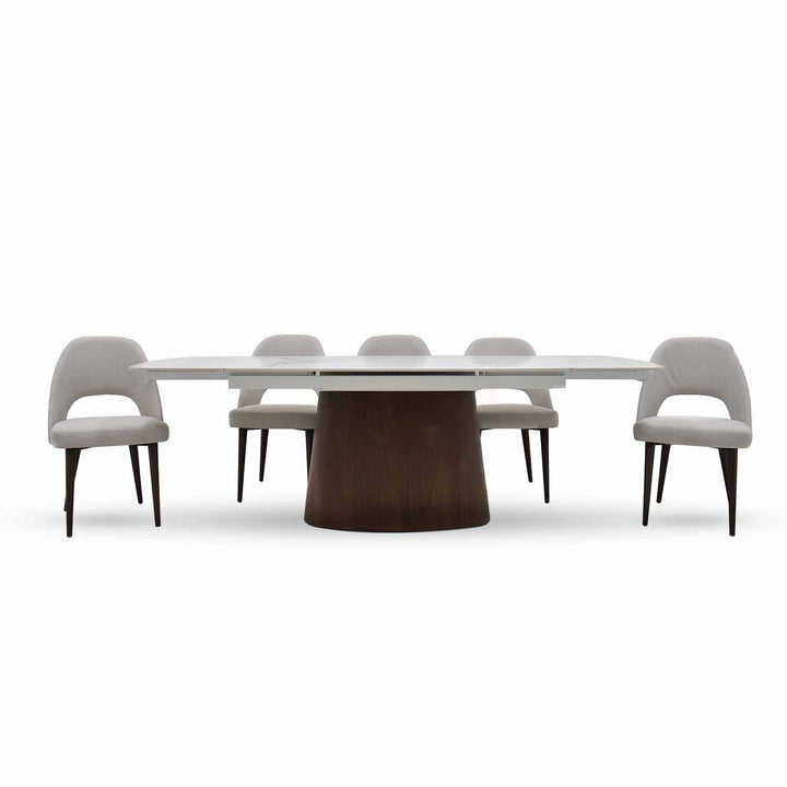 Bonaldo Extending Dining Table & Mortiz Dining Chair Set