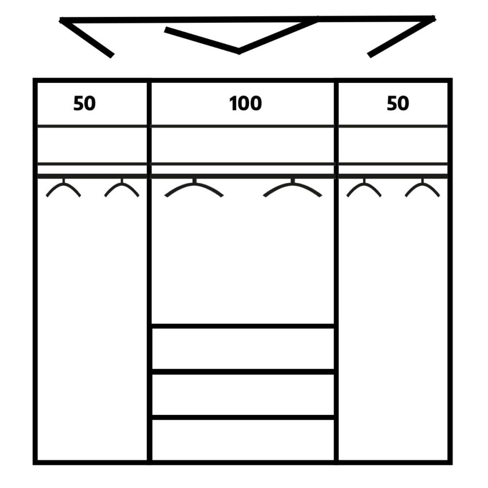 Rauch Erimo Graphite & Basalt Glass Combi German Wardrobe - Style 1