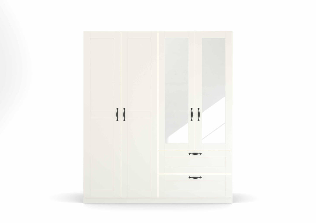 Rauch Cottage 4 Door Combi Wardrobe with Mirror