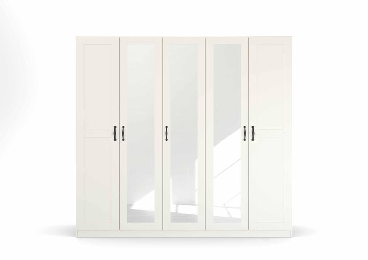 Rauch Cottage 5 Door Hinged Wardrobe with Mirror