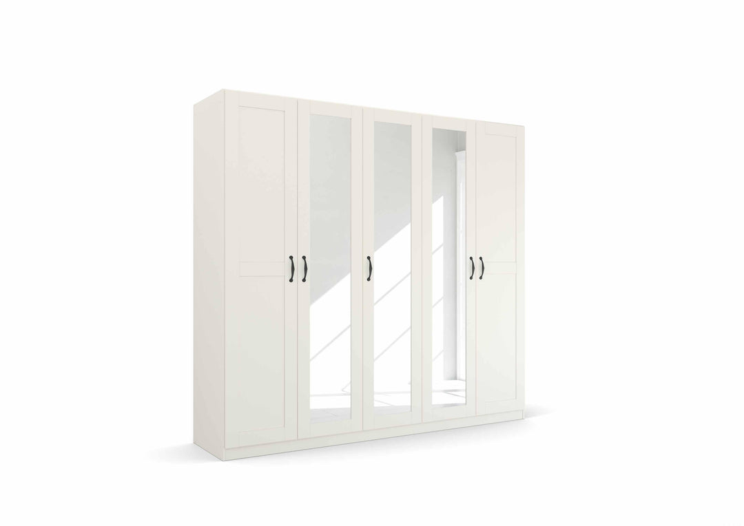 Rauch Cottage 5 Door Hinged Wardrobe with Mirror
