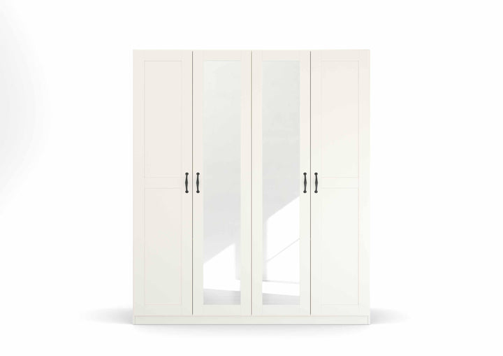 Rauch Cottage 4 Door Hinged Wardrobe with Mirror