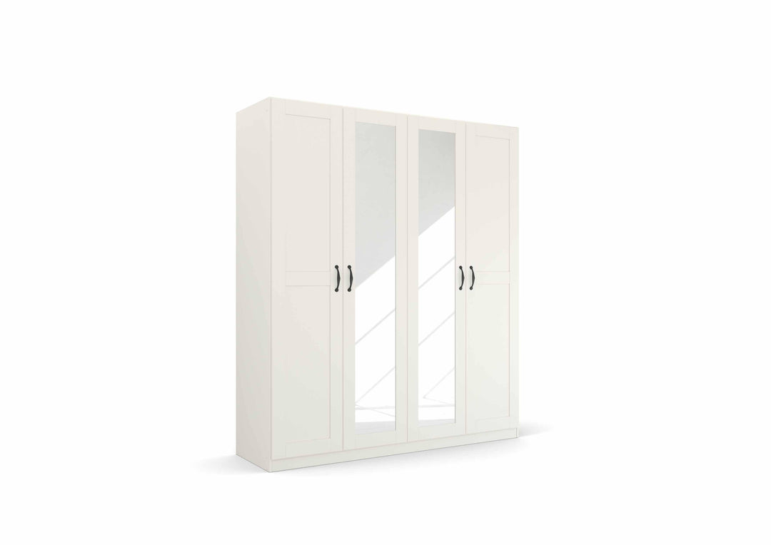 Rauch Cottage 4 Door Hinged Wardrobe with Mirror