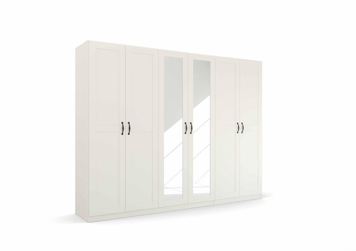 Rauch Cottage 6 Door Hinged Wardrobe with Mirror