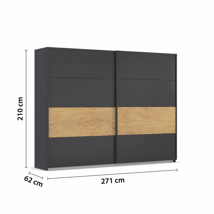 Rauch Malva 2-Door Sliding Wardrobe - 271CM