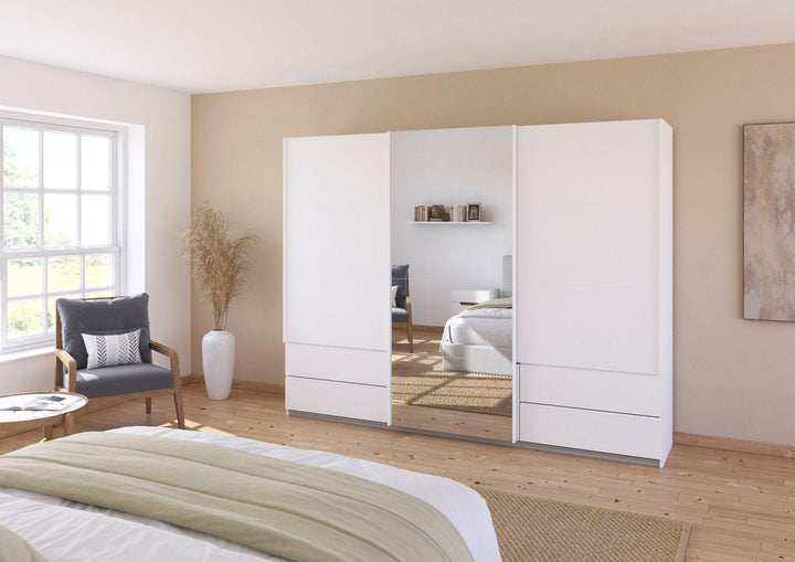 Elara White 3 Door Sliding Wardrobe
