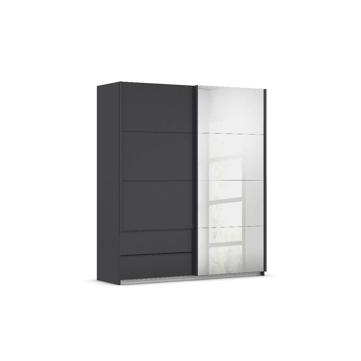 Perth Metallic Grey 2 Door Sliding Wardrobe