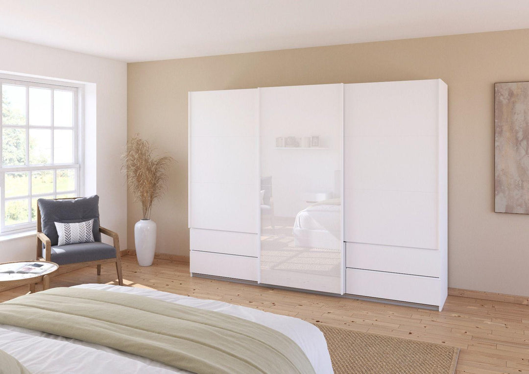 Elara White 3 Door Sliding Wardrobe