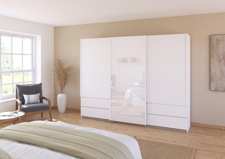 Elara White 3 Door Sliding Wardrobe