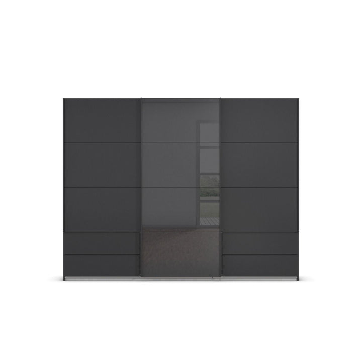 Perth Metallic Grey 3 Door Sliding Wardrobe