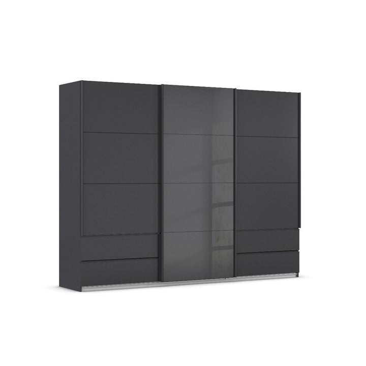 Perth Metallic Grey 3 Door Sliding Wardrobe