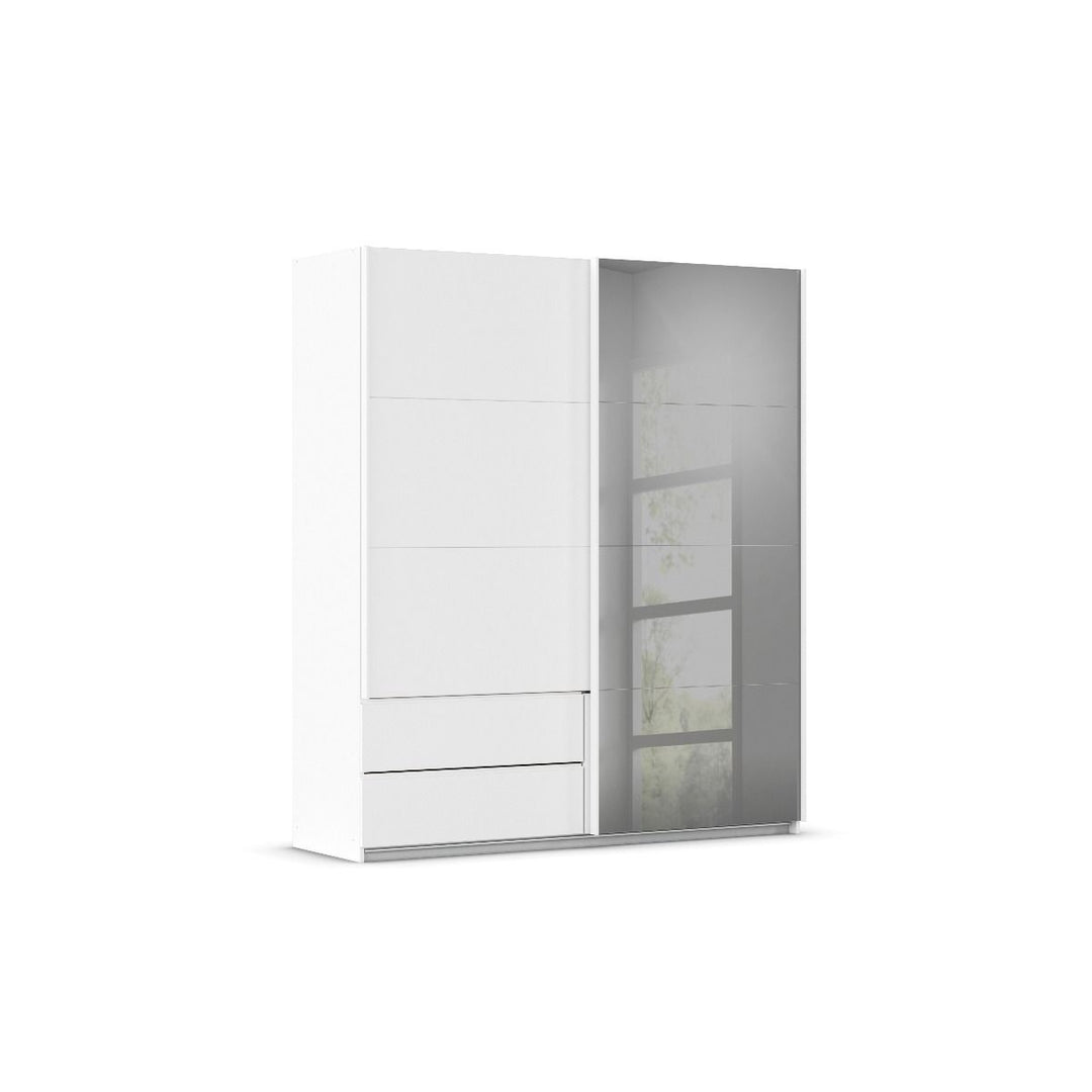 Perth Metallic Grey 2 Door Sliding Wardrobe