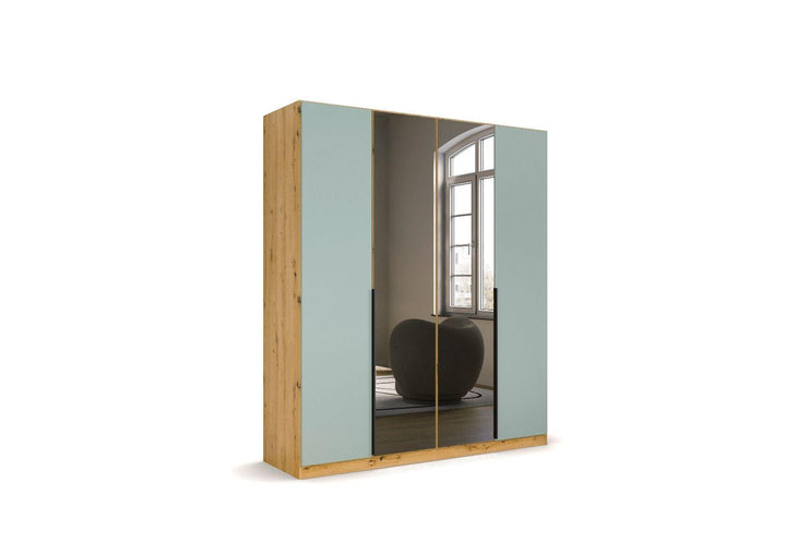 London 4 Door Hinged Wardrobe With Mirror Front
