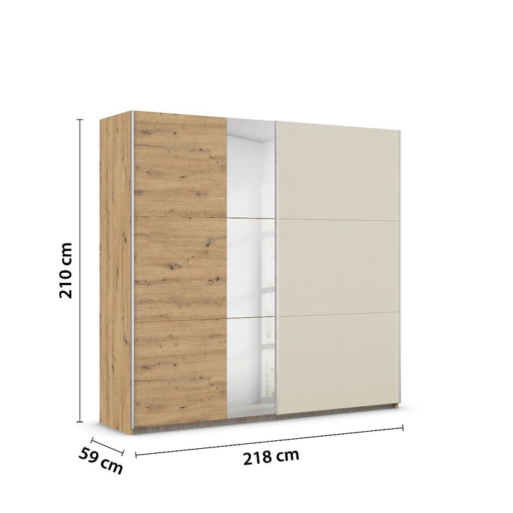 Elstra 2 Door Sliding Wardrobe With Mirror Front