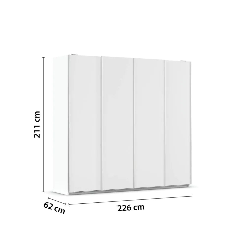 Rauch Altera White 4 Door Sliding Wardrobe