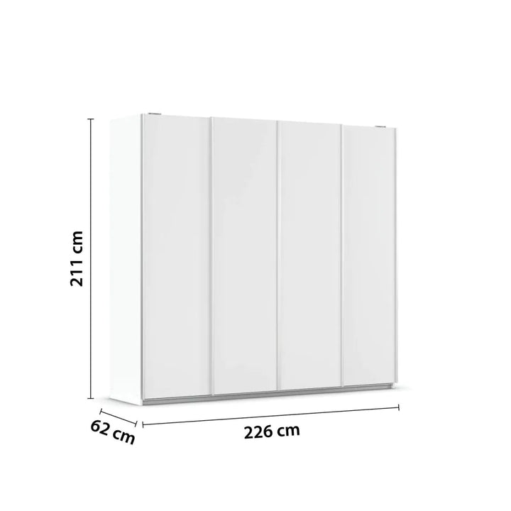 Rauch Altera White 4 Door Sliding Wardrobe