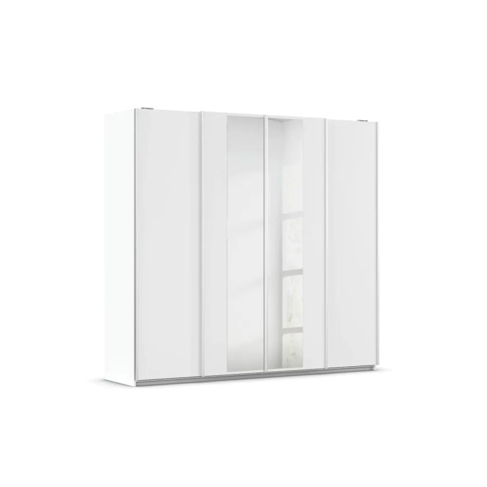 Rauch Altera White 4 Door Sliding Wardrobe With Mirror