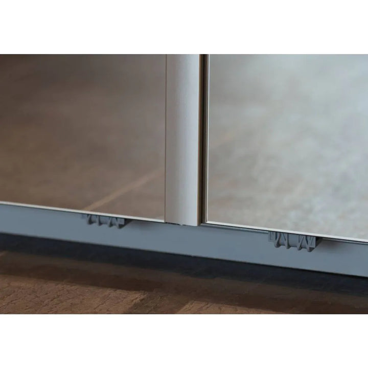 Rauch Altera Metallic Grey 4 Door Sliding Wardrobe With Mirror