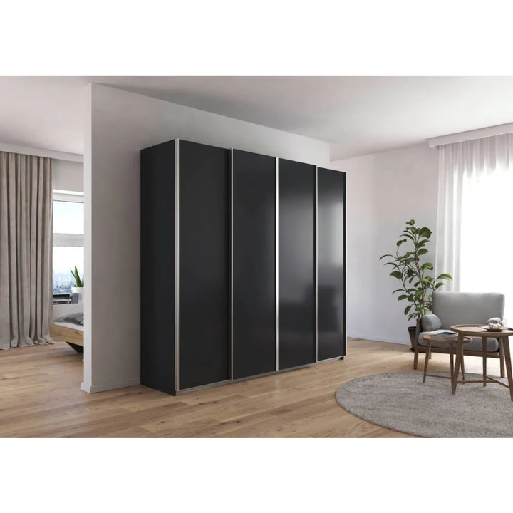 Rauch Altera Metallic Grey 4 Door Sliding Wardrobe