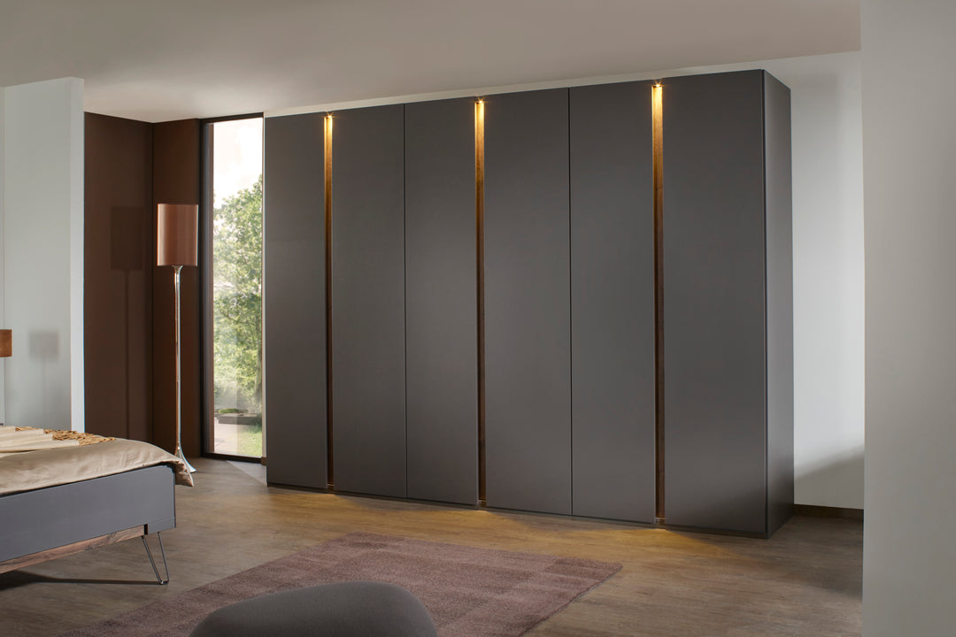 Lando 6 Door Hinged Wardrobe with Lighting