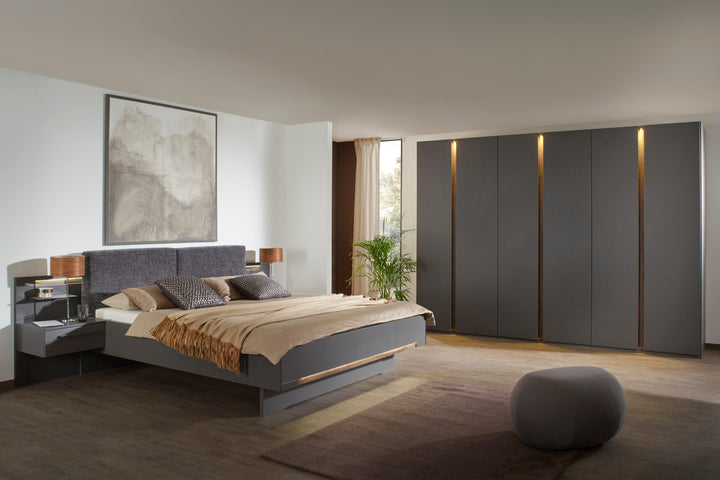 luana 6 Door Hinged Wardrobe with Lighting