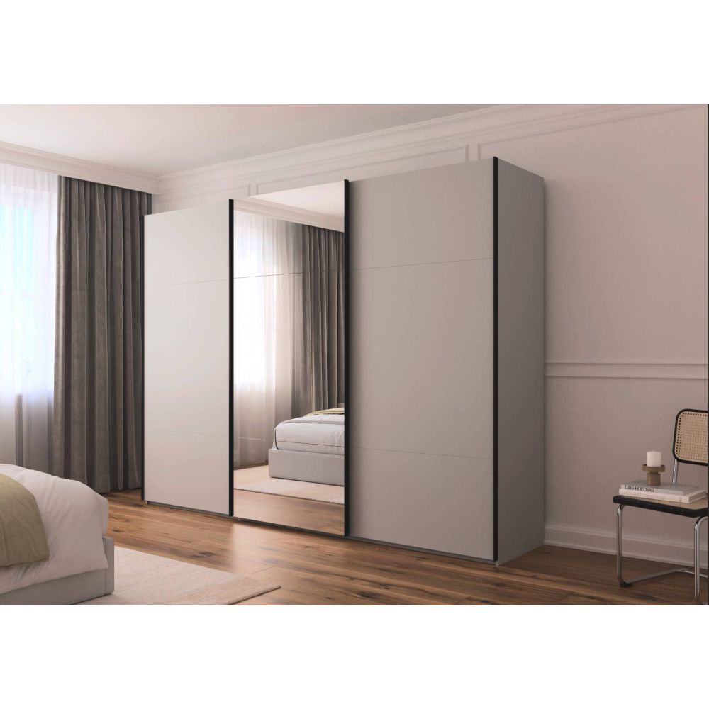 Rauch Contido 3 Door Sliding Wardrobe With Mirror
