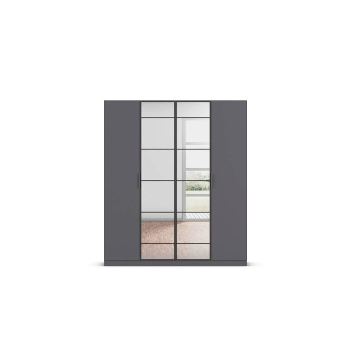 Rauch Acero Metallic Grey Hinged Door Wardrobe