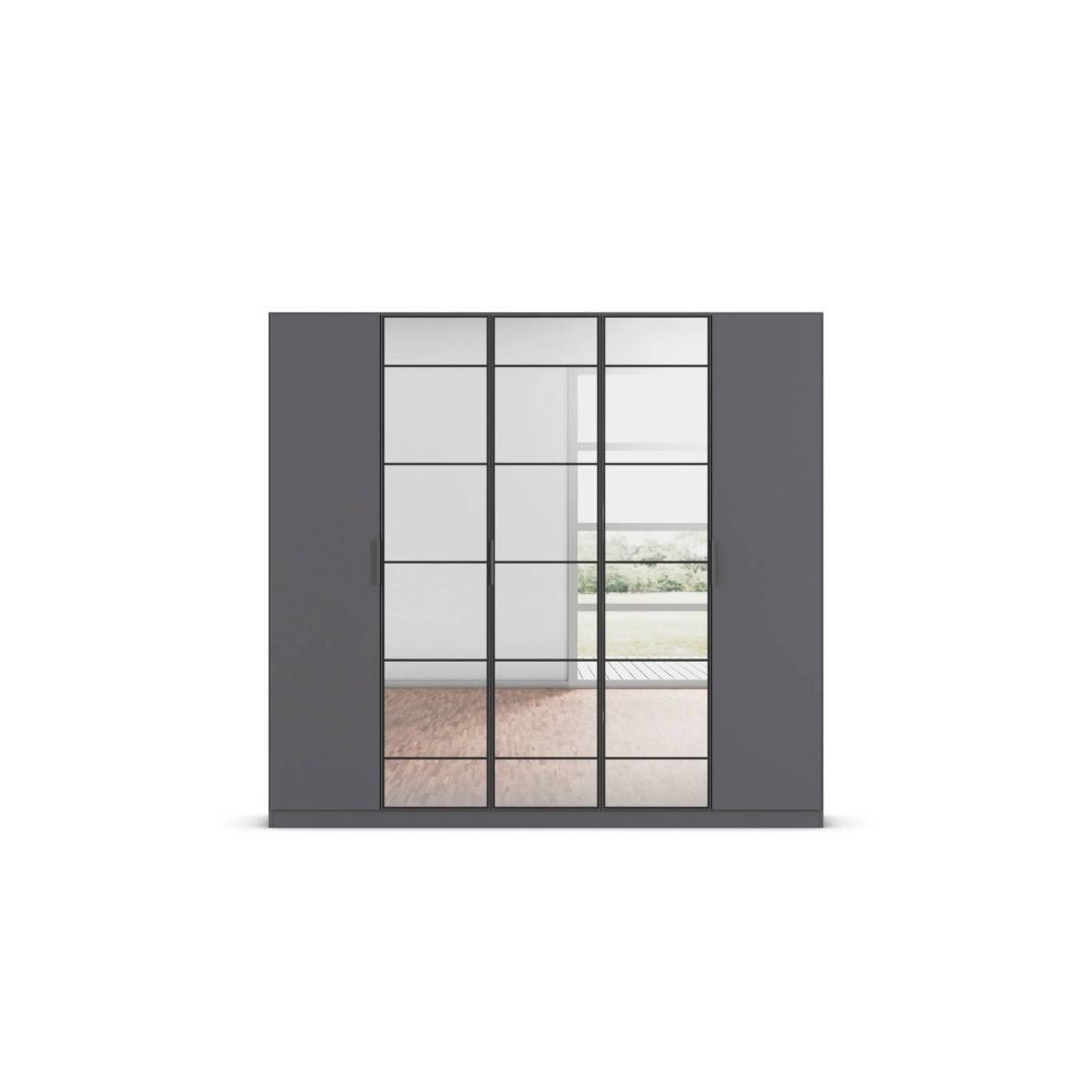 Rauch Acero Metallic Grey Hinged Door Wardrobe