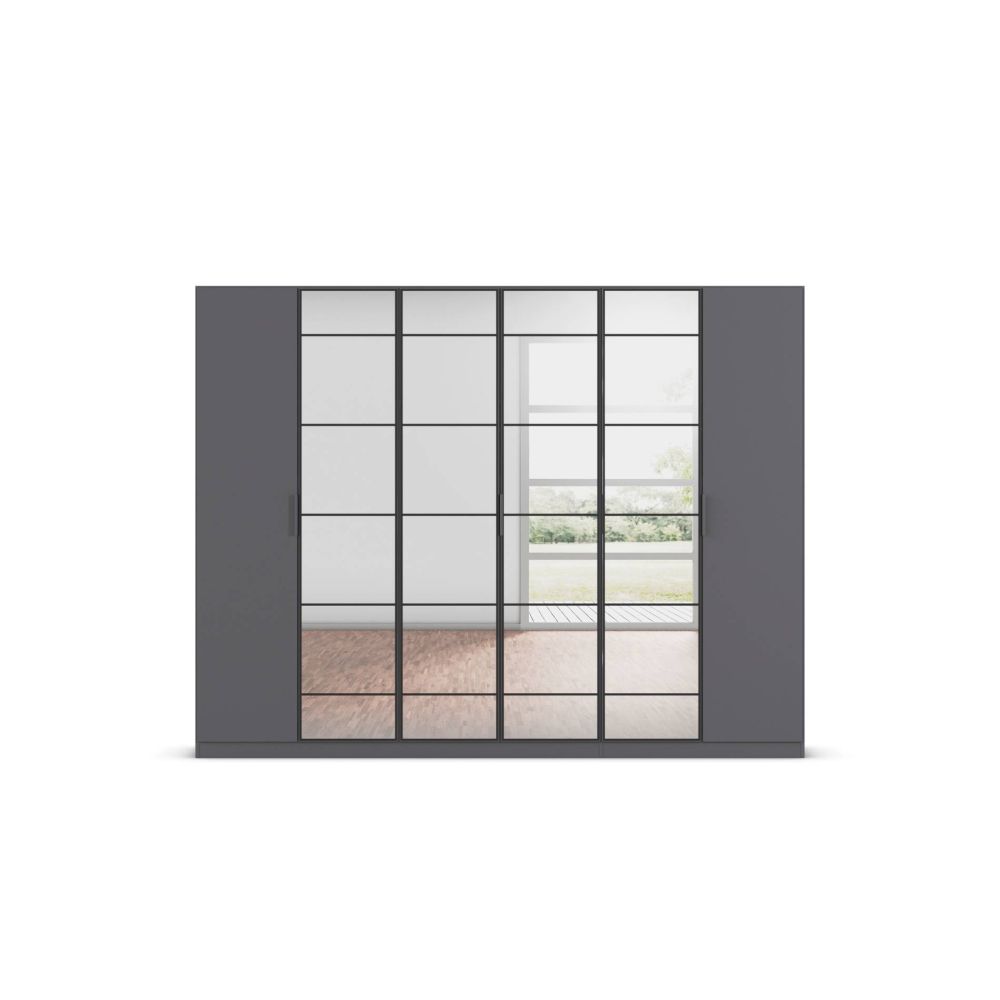 Rauch Acero Metallic Grey Hinged Door Wardrobe