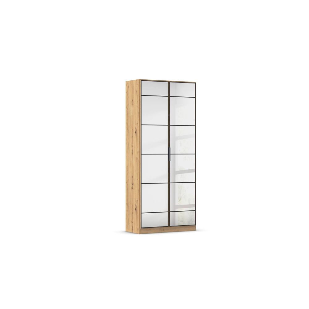 Rauch Acero Artisan Oak Full Mirror Hinged Door Wardrobe