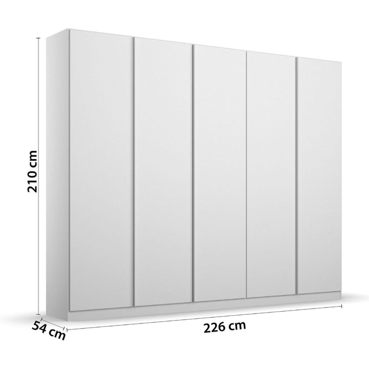 Rauch Monostar White 5 Door Hinged Wardrobe W226CM