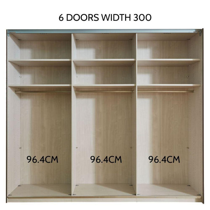 Cairns 6 Door Hinged Wardrobe With Mirror