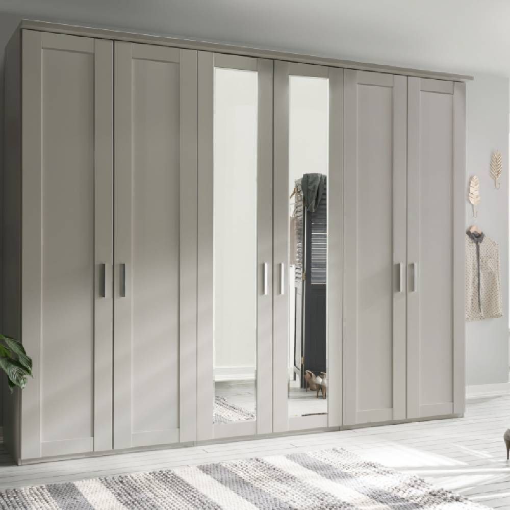 Marlow 6 Door Hinged Wardrobe With Mirror