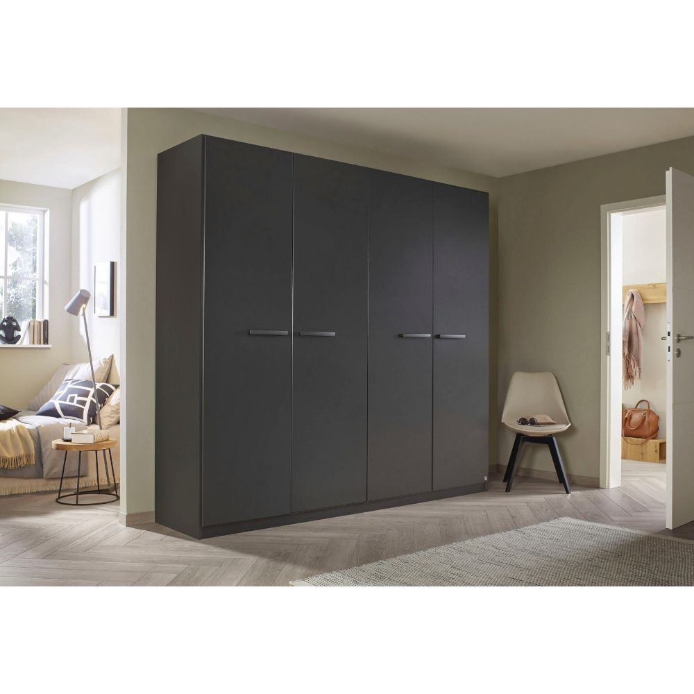 Rauch Modi Metallic Grey 4 Door Hinged Wardrobe