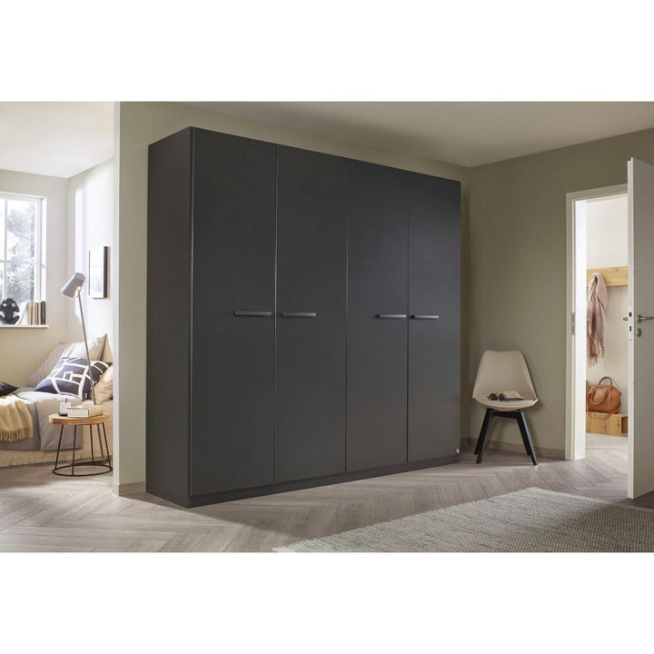 Rauch Modi Metallic Grey 4 Door Hinged Wardrobe
