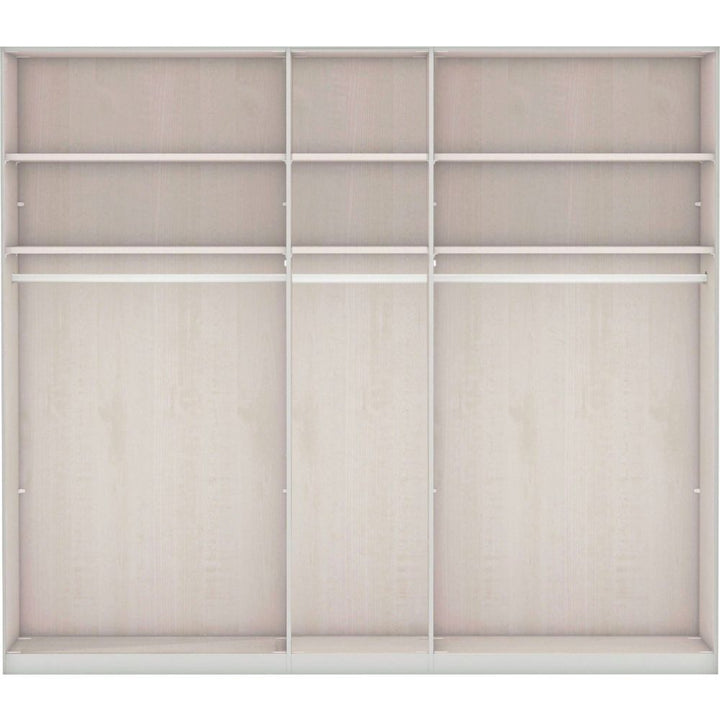 Wiemann Berlin Graphite Glass & Mirror Front Hinged Door Wardrobe