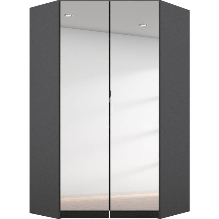 Rauch Ontario Corner Hinged Door Wardrobe With Mirror