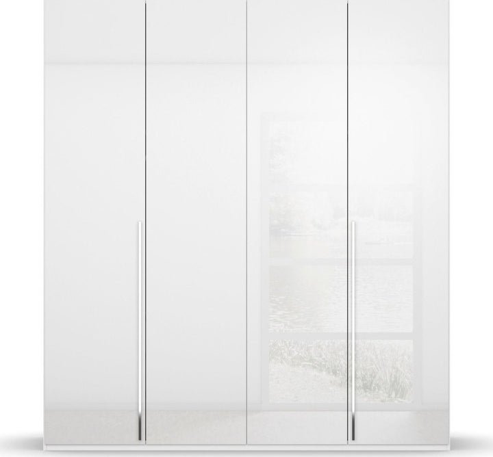Rauch Montclar 4 Door Hinged High Gloss White Wardrobe with Premium Interior
