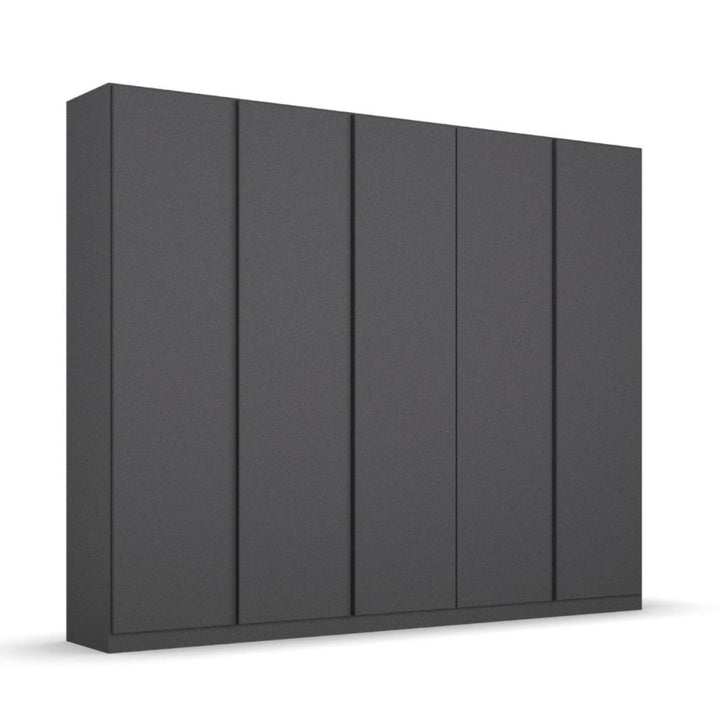 Rauch Monostar Metallic Grey 5 Door Hinged Wardrobe W226CM