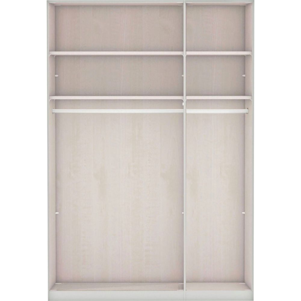 Wiemann Berlin Graphite Glass & Mirror Front Hinged Door Wardrobe